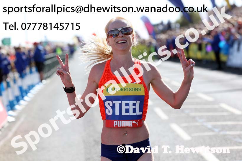 Gemma Steel 2nd in the womens Morrisons Great North Run. Photo: David T. Hewitson/Sports for All Pics